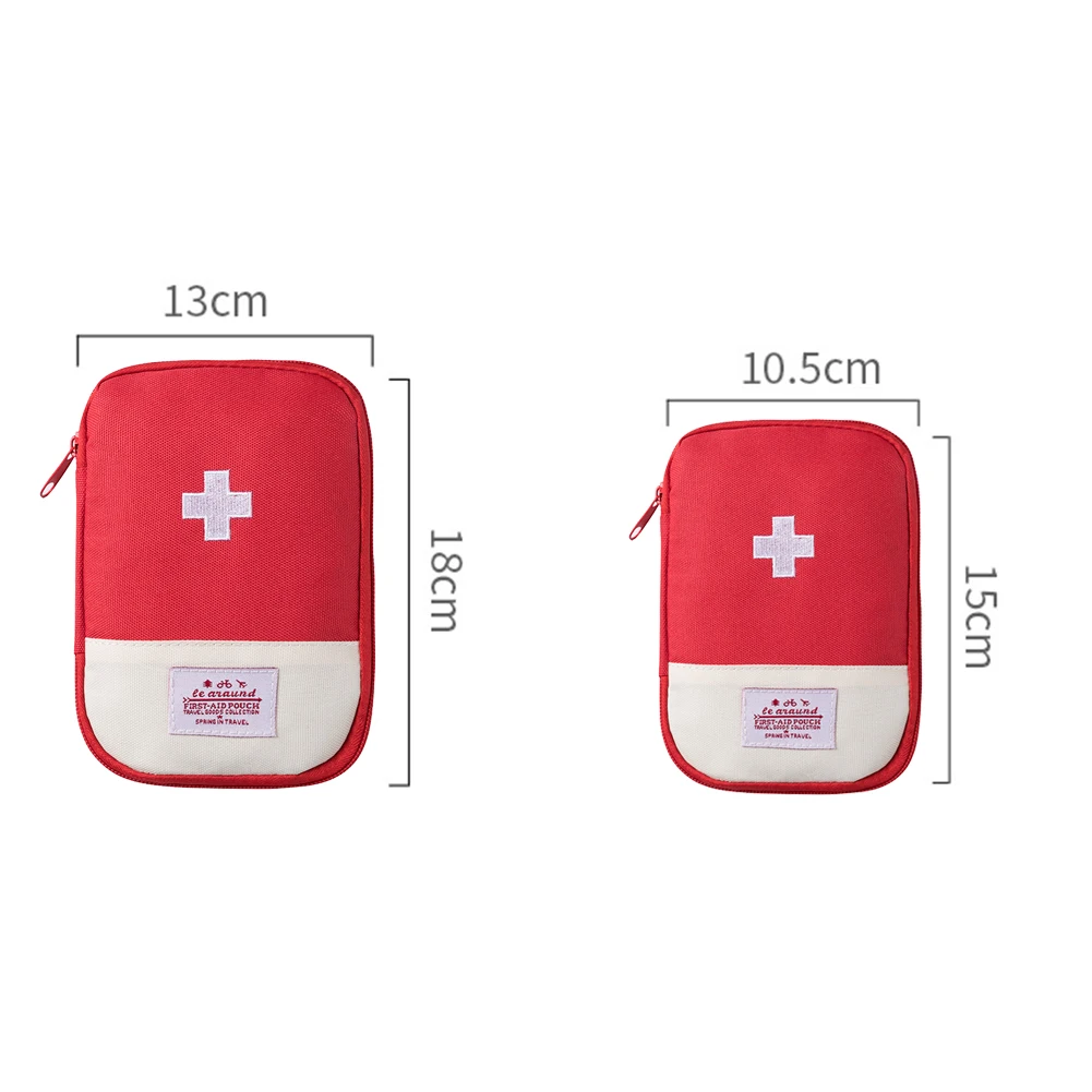 Portable First Aid Medical Kit Travel Outdoor Camping Emergency Medicine Storage Bag Travel Mini EDC Pouch Organizer Pill Case