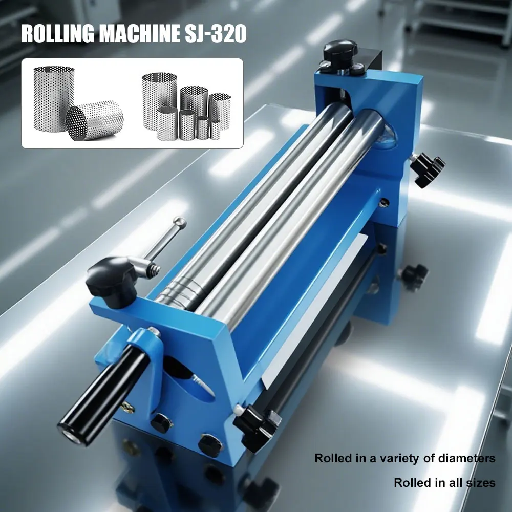 Hand-Cranked Bending Machine Metal Coiling  Small Manual Coiling  Rounding  Folding  Bender