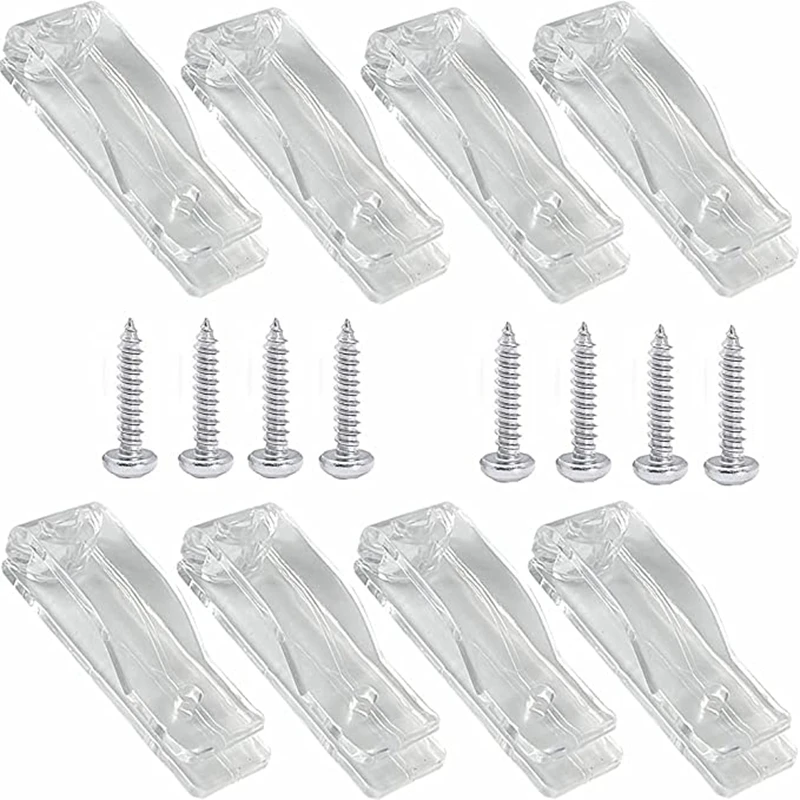 8pcs Roller Shade Clear Saftey Chain Retainer and Cord Guide Fixation Hook P Clip for Roller Blinds Cord Loop and Bead Chain