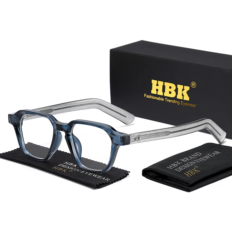 

HBK Классическая мужская квадратная оправа для очков Высококачественная ретро оптическая оправа для очков Женские повседневные декоративные очки
