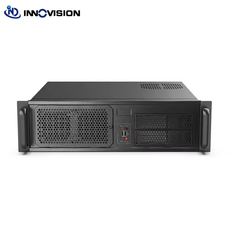 BOLRZO Factory Sale Compact 3u Rack Mount Server Chassis with Mirco ATX Board 2 5.25 Bracket CCTV 3U Enclosure