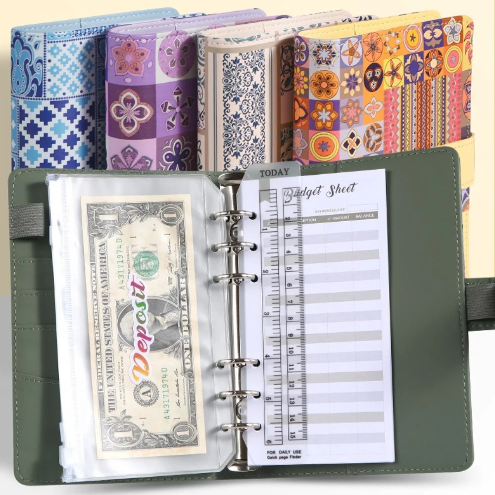 bohemian-style-a6-pu-leather-budget-binder-6-ring-cash-envelope-system-planner-expense-tracking-and-financial-planning-notebook