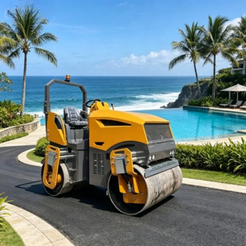 Efficient 14 Ton Double Drum Vibratory Road Roller High Efficiency Asphalt Compactor for Large Scale Paving