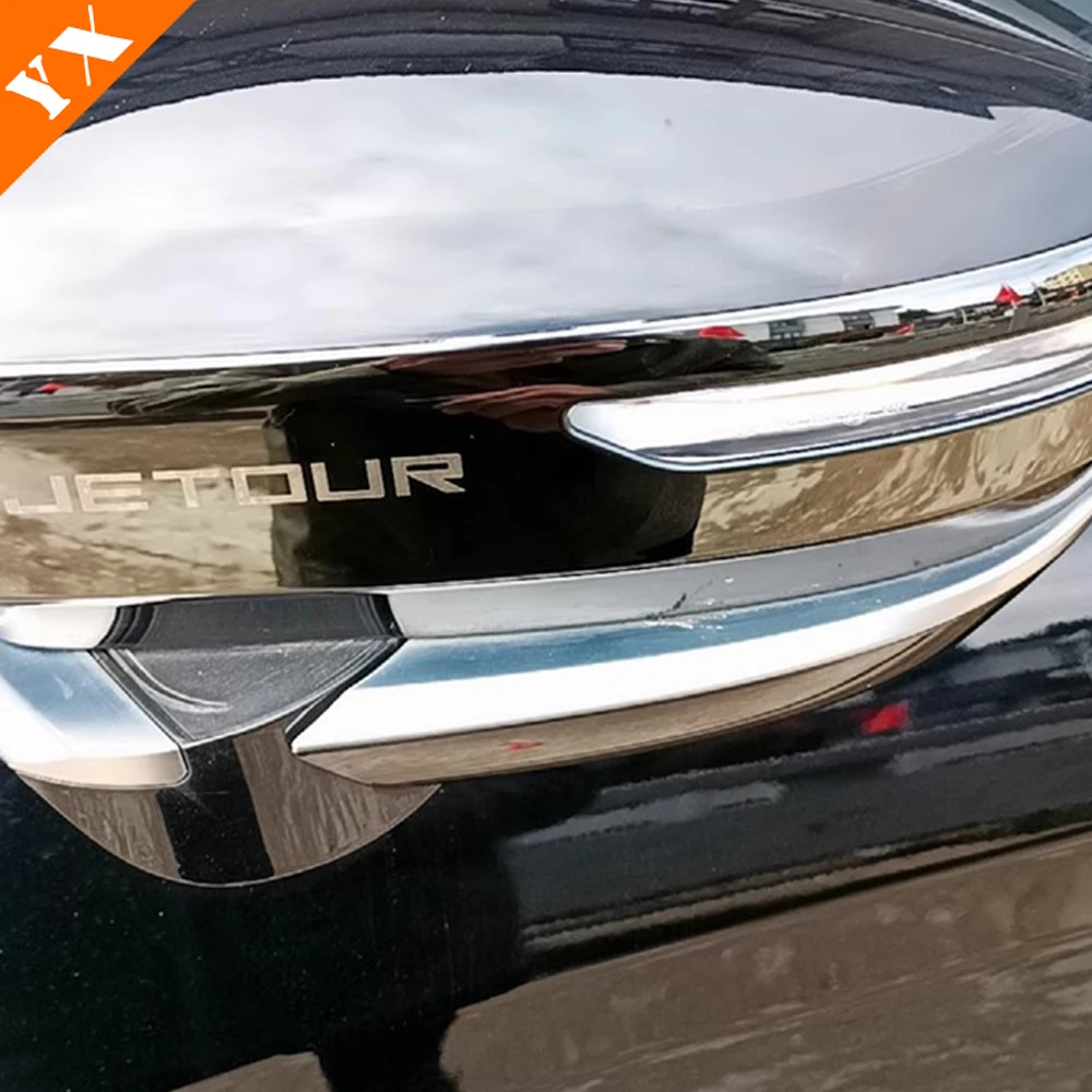 Voor Jetour x70 plus 2025 2026 auto accessoires roestvrij Auto Zijdeur Spiegel Strips Achteruitkijkspiegel Regenhoes Anti kras