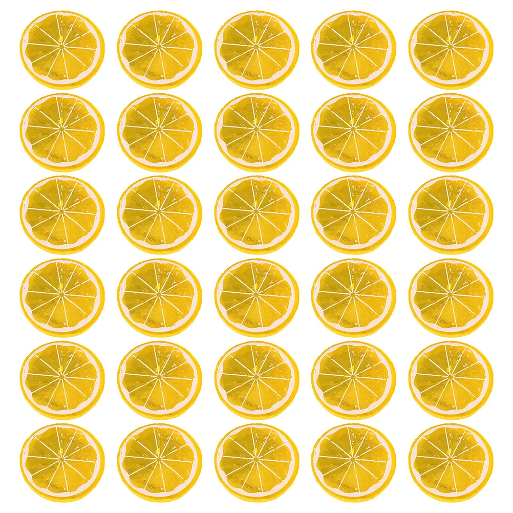 20/30pcs Fake Lime Slices Lemon Slices Simulation Fruit Model Photo Props