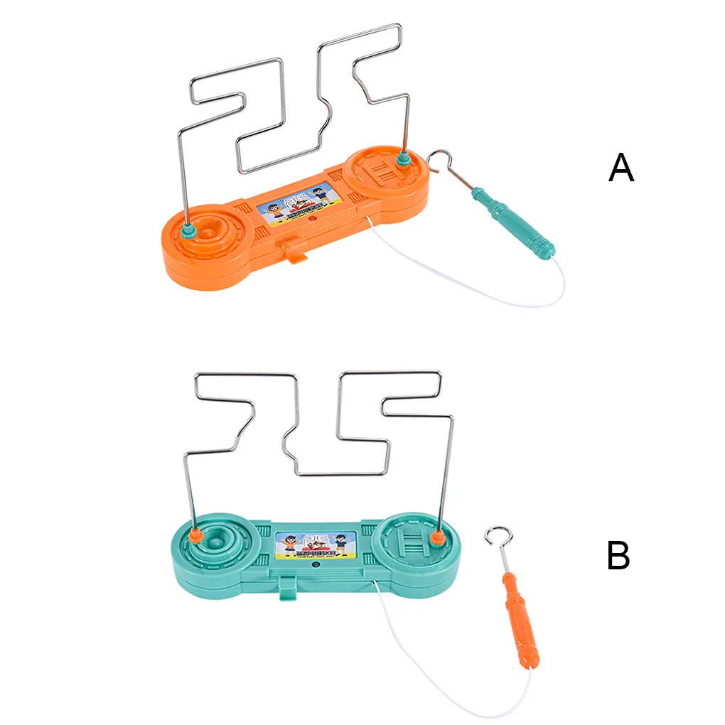 Maze Toy Electric Shock Children Labyrinth Toy Educational Lighting Kids Maze Game Supply  Orange