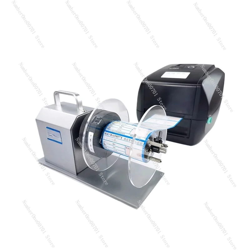 Automatic label rewinder self-adhesive reel machine barcode printing rewinder