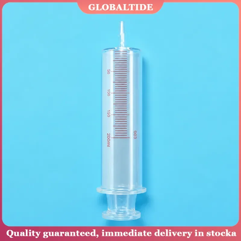 200ml Large Glass Syringe With Luer Lock Tip Glass Barrel Enema Sausage Stuffer Sample Extractor Injector 200cc Laboratory