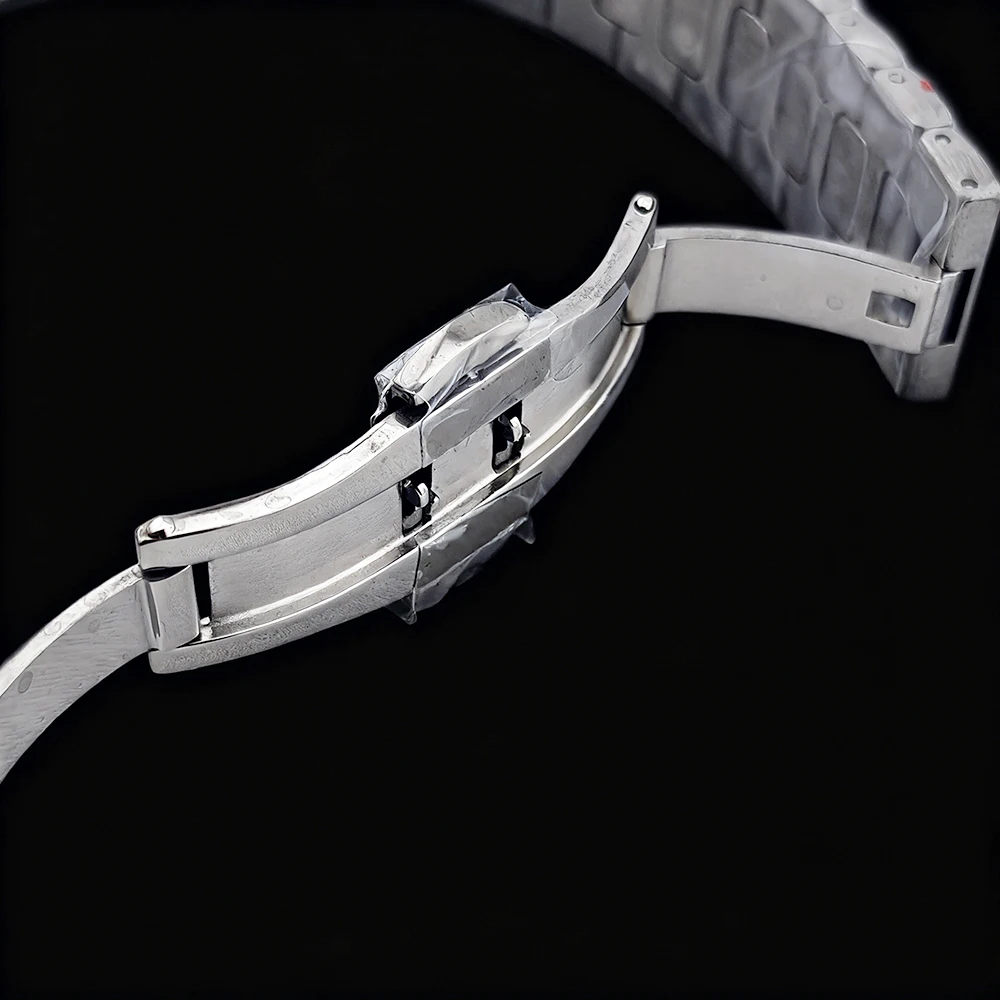 Orologio NH35 Orologio con logo personalizzato Orologio automatico da uomo con fibbia pieghevole in acciaio inossidabile Orologio con movimento NH35