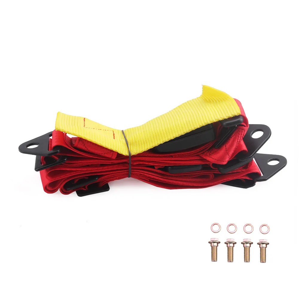 Car Modification 2 Inch 4-point Kart Racing Seat Belt Quick Release Seat Belt Safety Belt Acesssories