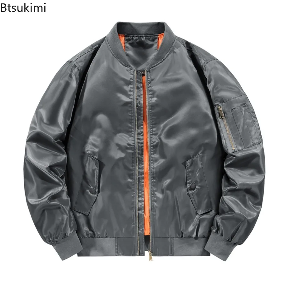 Bomber Jackets 2025 New Men's Casual Baseball Jackets Spring Autumn Pilot Outerwear Fashion Stand Collar Zipper Tactical Uniform