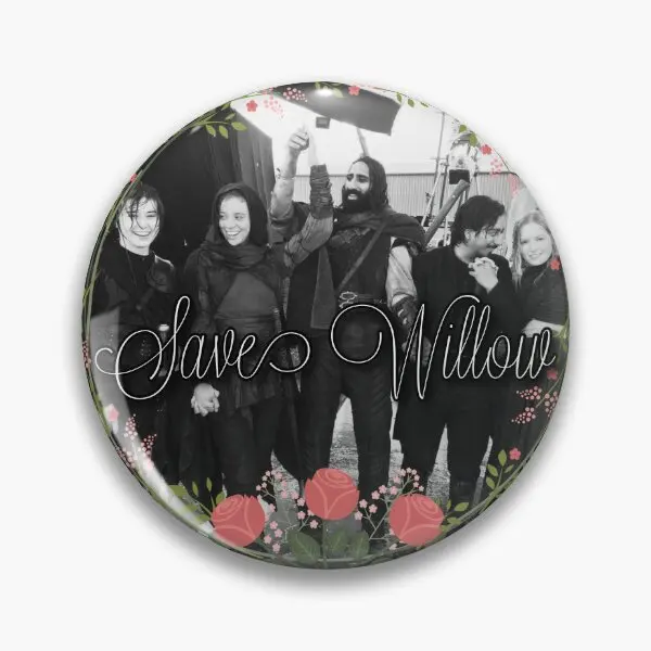 Save Willow Button Magnet Sticker Shi  Soft Button Pin Brooch Decor Cute Funny Clothes Lover Badge Cartoon Fashion Creative