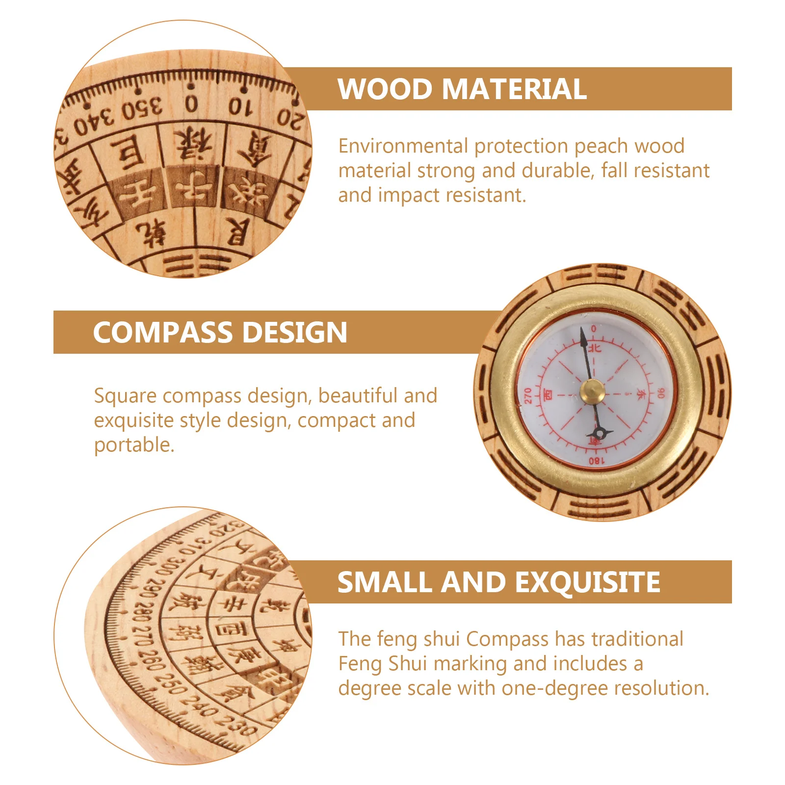 

Compass Camping Chinese Craft Multifunction Outdoor Activities Traditional Round Shape