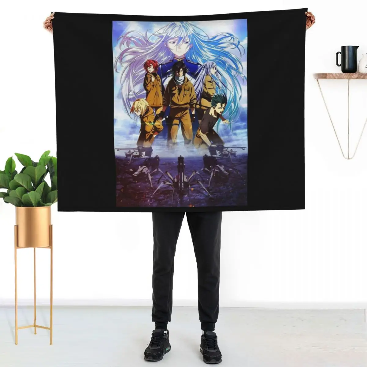 Anime Eighty Six Vintage Photograp Anime Throw Blanket Soft Plush Blanket as Housewarming Gift