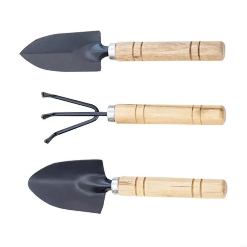 2025 New Gardening Tool Mini Shovel Rakes Trowel Set of 3 for Potted Plant Beginners and Enthusiasts Alike Easy Plant