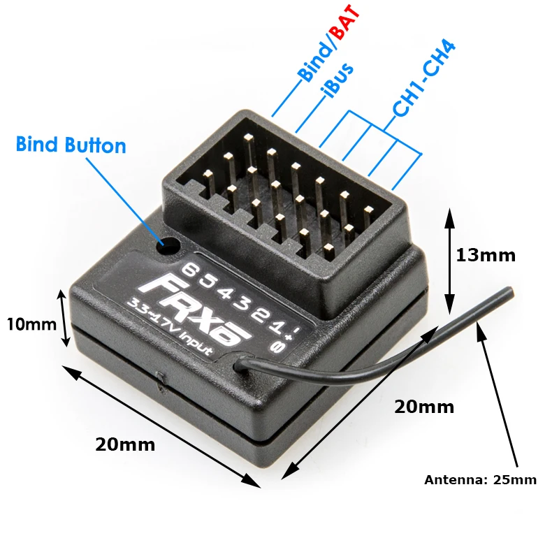 FRX6 4CH Receiver Compatible FLYSKY NB4, NB4+, NB4 PRO, PL18