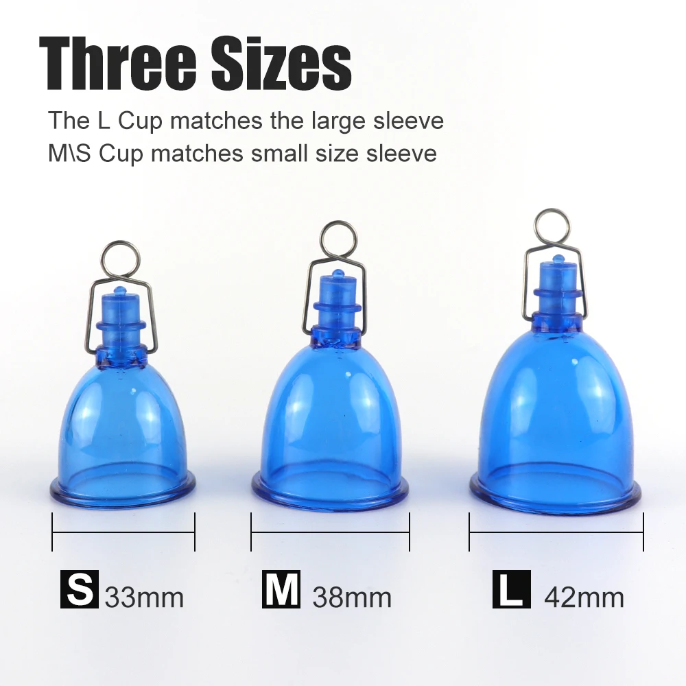 Penis Extender Accessories Enlarger Pump Cup Stretcher Vacuum Cups Replacement For Enhancer Hanger Trainer Sex Toys For Men