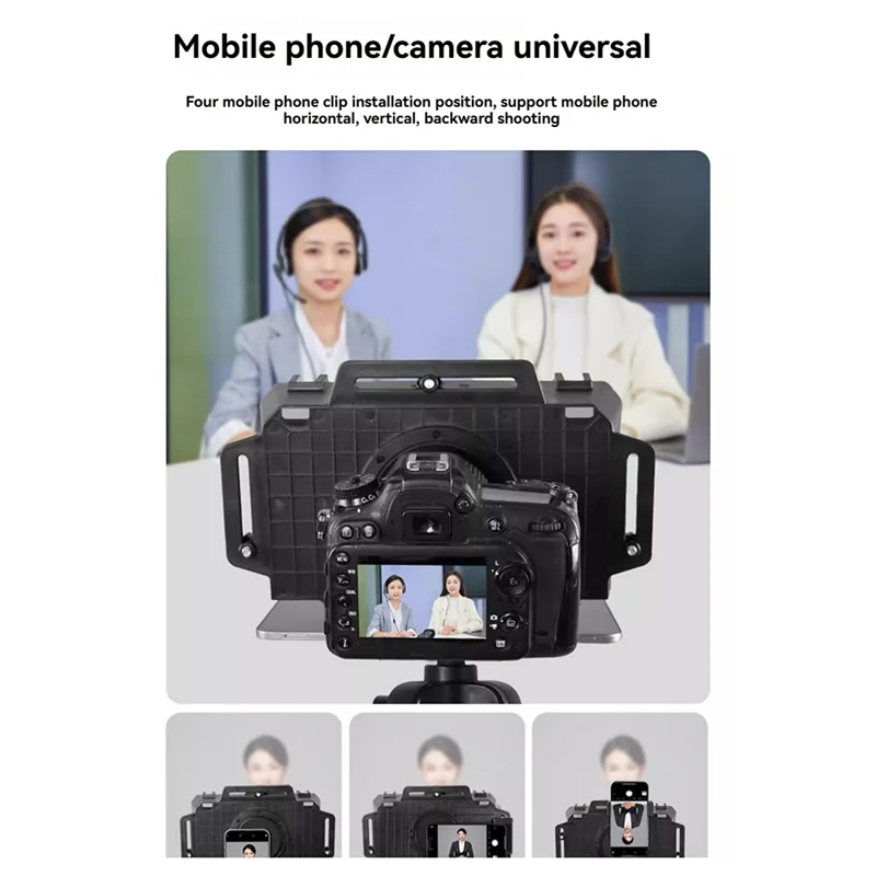

Efficient F8 Universal Teleprompter For Tablets Laptops Smartphones Cameras For Live Streaming And Recording With Large Screen