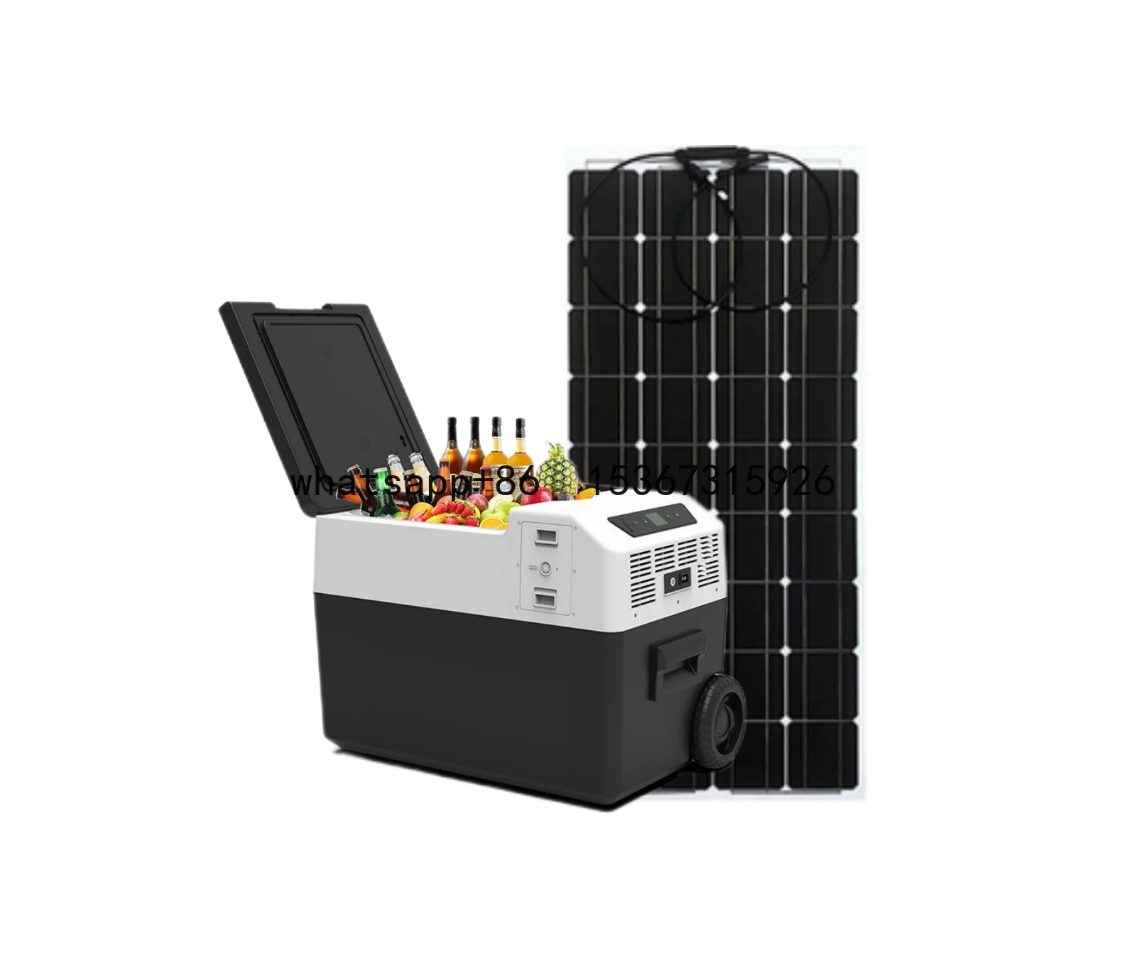 solar refrigerator with panel dc solar refrigerator solar fridge dc power refrigerator with build-in lithium battery