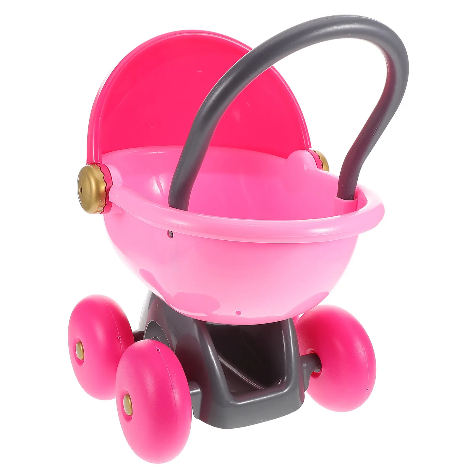 

Baby Simulated Stroller Model Adornment Pink Toy for Kids House Decorations