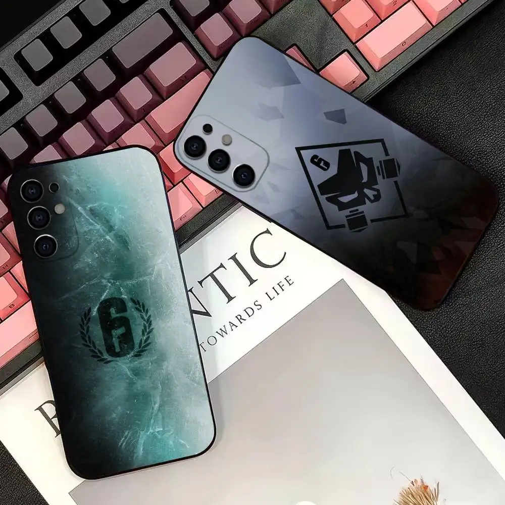R-Rainbow Six Siege Graphic  Phone Case Black Silicone Soft For Samsung S25,S24,S21,S22,S23,S30,Ultra,S20,Plus,Fe,Lite