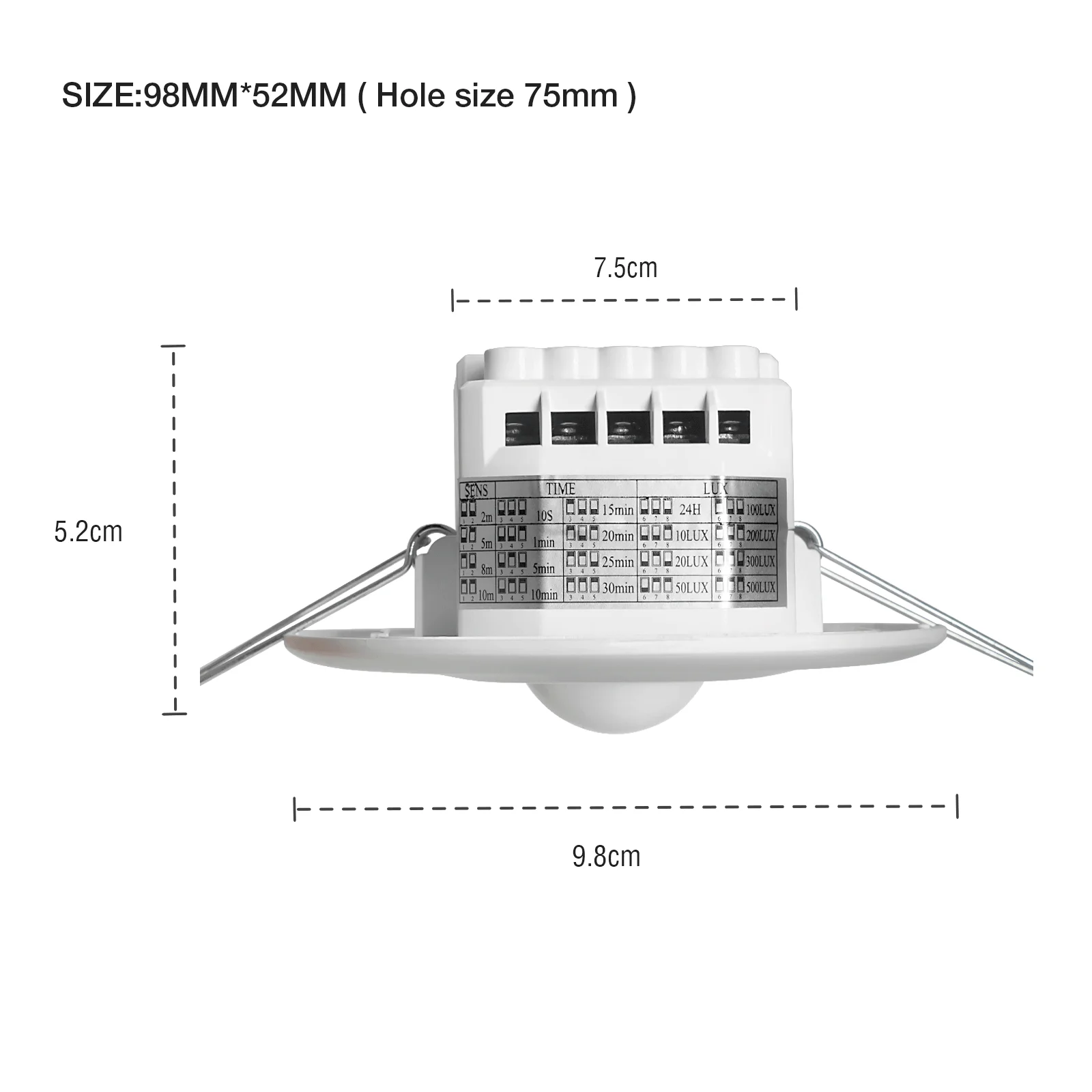 Sensky 220V 1200W Ceiling mounted Microwave Radar Sensor Switch Detector for Led Lighting