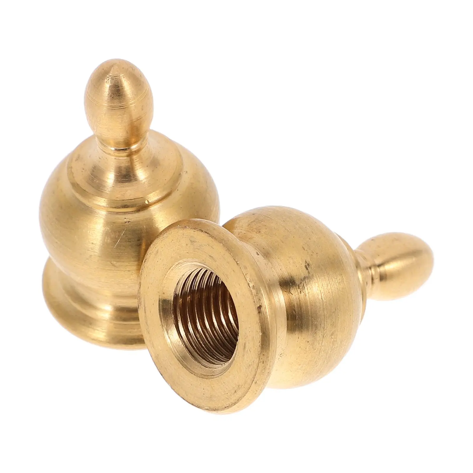 

2Pcs Lamp Finial Cap Knob Copper Shade Holder Vintage Decor Light Finials Tops Screw On Table Lamps Lamps Accessories