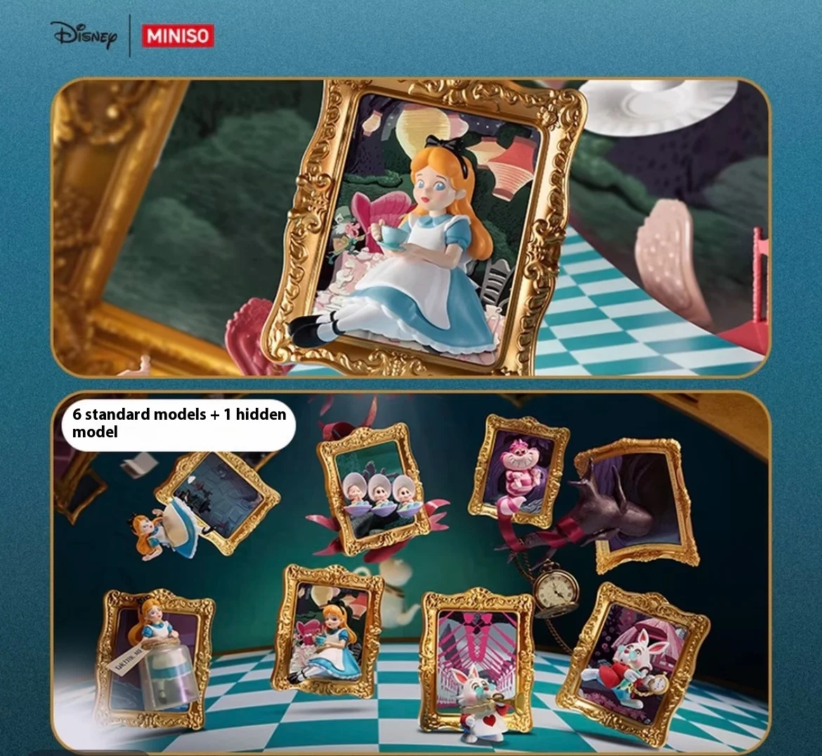 2025 ใหม่MINISOกล่องตาบอดAlice Art Museum Series Mysteryกล่องอะนิเมะรูปที่กําหนดเองKawaiiสะสมเครื่องประดับของเล่นของขวัญวันเกิด