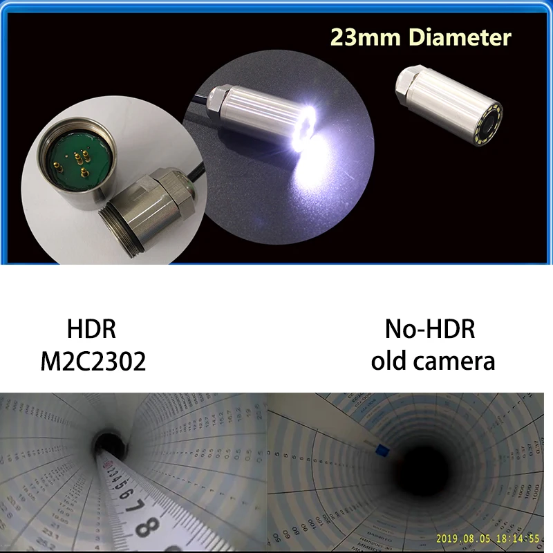 Imagem -06 - Câmera de Vídeo Subaquática para Tubulação Piscina Inspeção de Poços de Águas Profundas Cctv Ip68 316l 23 mm