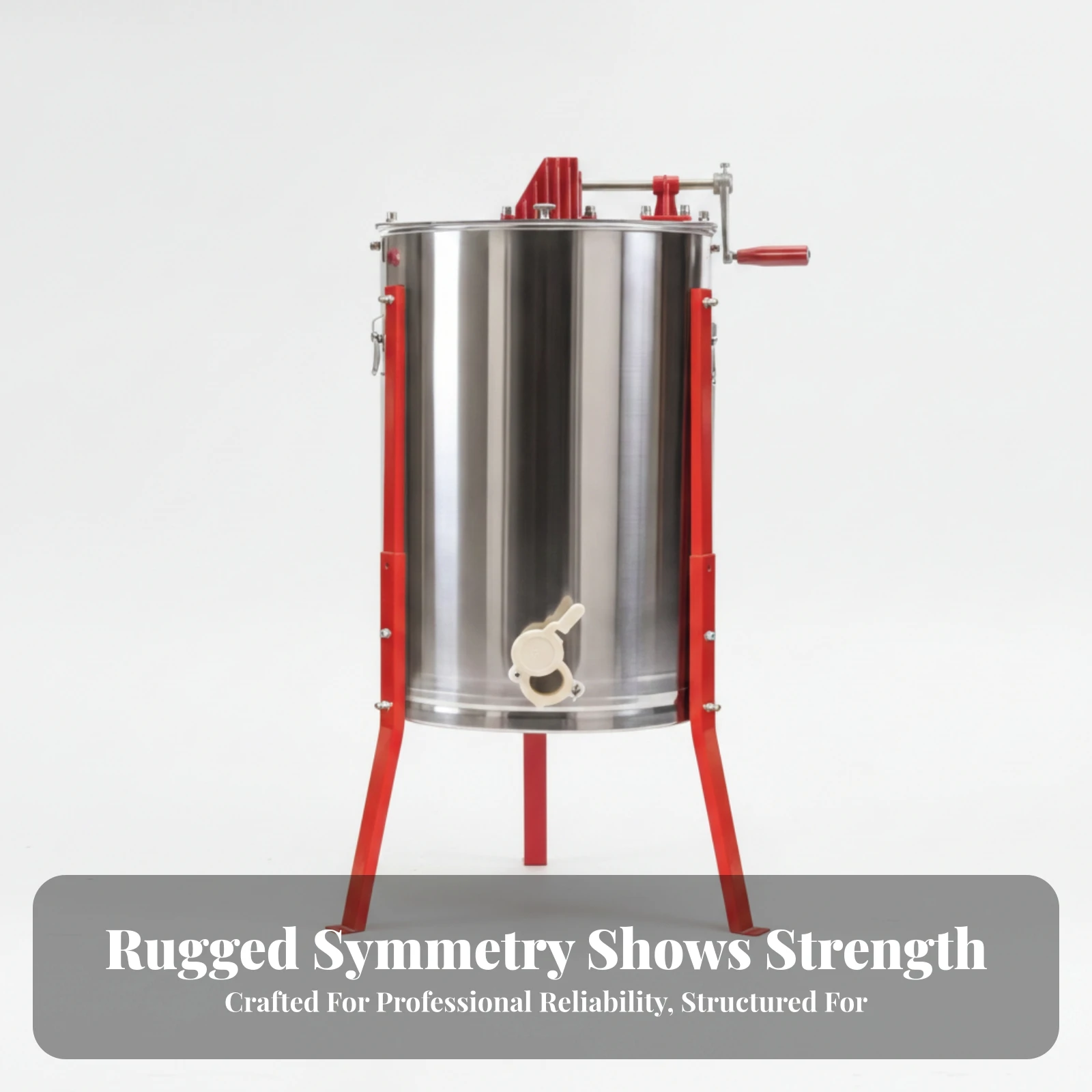 Stable Stand Rust-Resistant Freestanding Honeycomb Drum Rotator 4-Frame Honey Extractor Apiary Tools Beekeeping Gear view 3