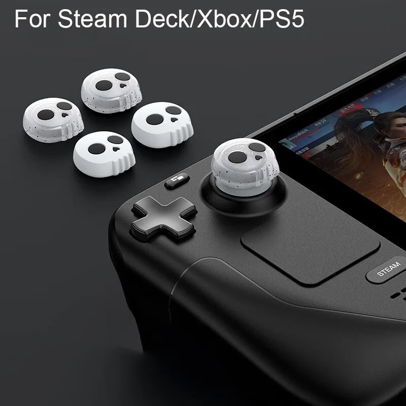 

For Steam Deck/Xbox/PS5 Gamepad Skull Cross Rocker Cap Silicone Cap Protective Case Case Key Cap Dropshipping