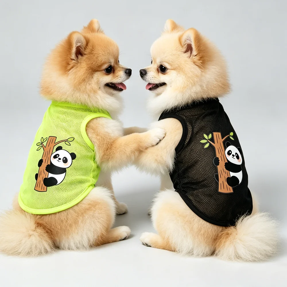 Pet Breathable Mesh Vest Sleeveless Cat & Dog Summer Clothes Ultra-Light Cool Apparel for Bichon Teddy Chihuahua Puppy Kitten