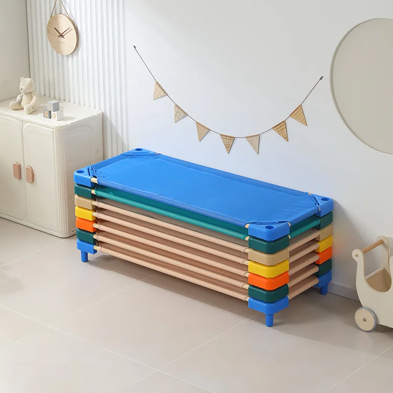 Kindergarten mesh bed, early education care baby single bed, children's lunch break bed