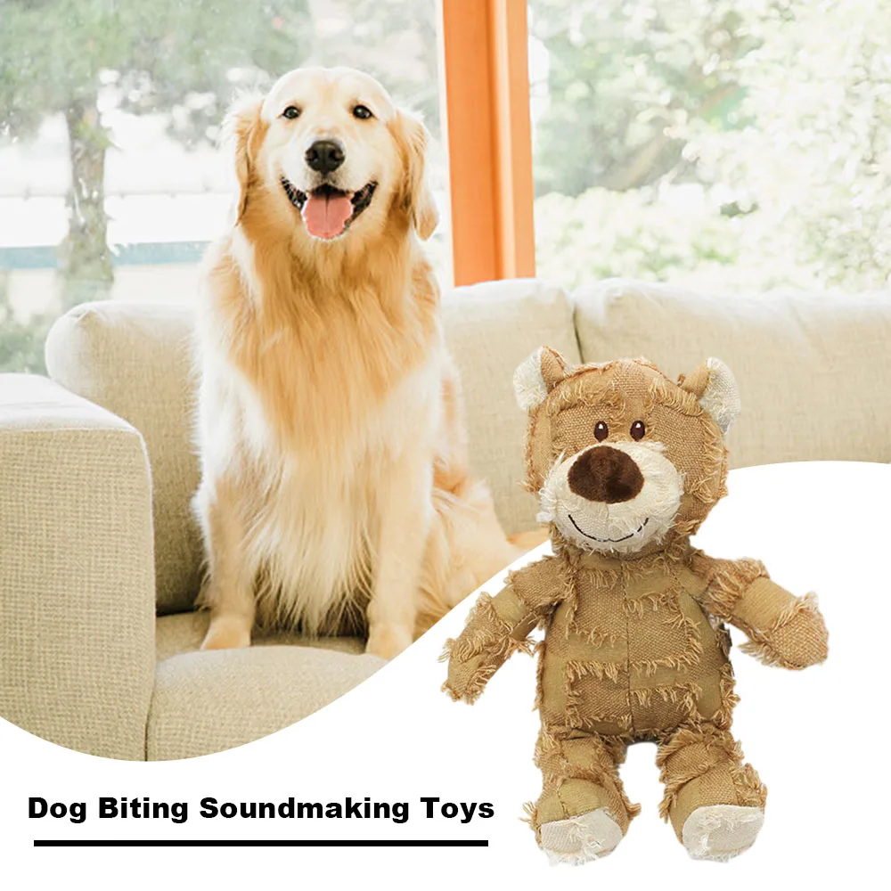 Cartoon Dog Chewing Bear Soft Pronouncing Pet Playing Toys Pet Dog Supplies