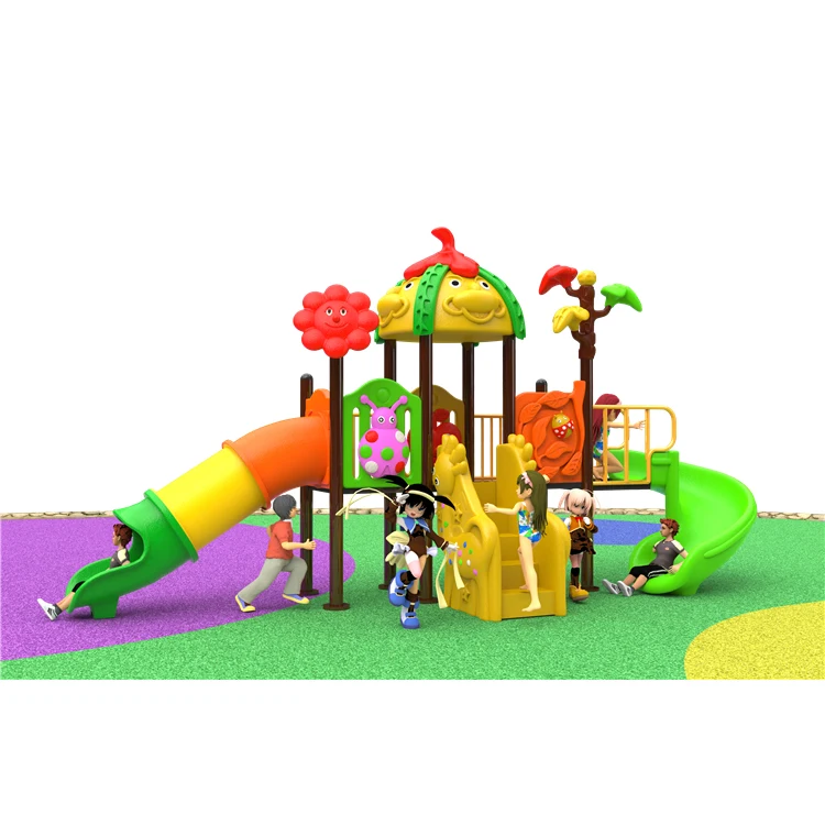 Colorful Outdoor Playground Slide for Kids 3-12 Years LLDPE+Galvanized Pipe Material 5+ Capacity