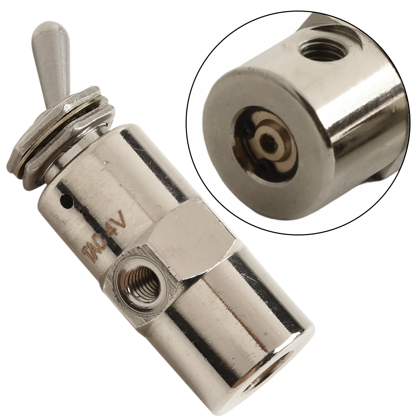 Air Signal Control 16.8*54.8mm 2 Position 5 Way 6mm Pneumatic Connector Compressor 6mm Connector Metal Construction