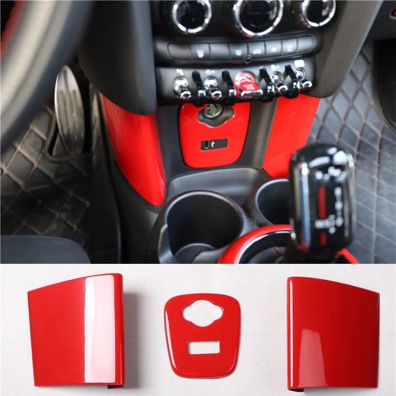 Car USB Panel Decorative Sticker For MINI ONE Cooper S F55 F56 F57 Car Interior Modification Accessories Colour Change Stickers