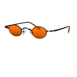 Good Sleep Red Lenses glasses orange lens blue light blocking glasses y2k eyeglasses small lens