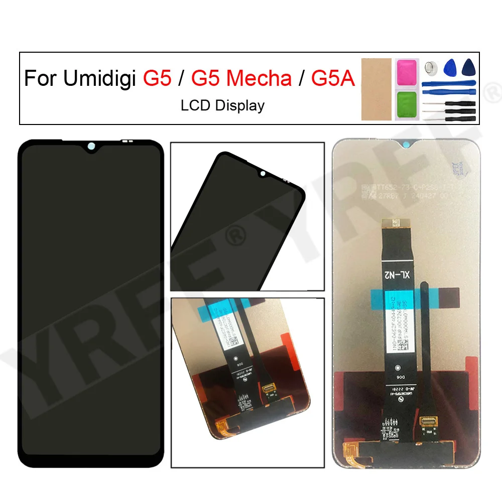 Touch Screen Digitizer Assembly for Umidigi G5A G5 Mecha LCD Display , Phone Screen Replacement Parts