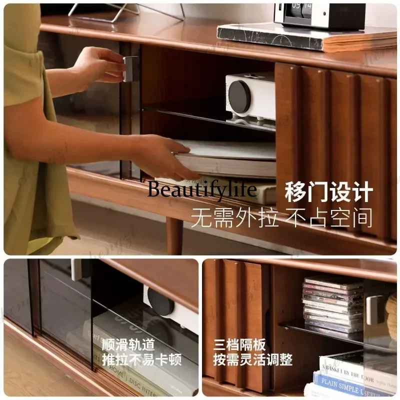 Chinese solid wood modern retro locker living room bedroom storage TV cabinet d178