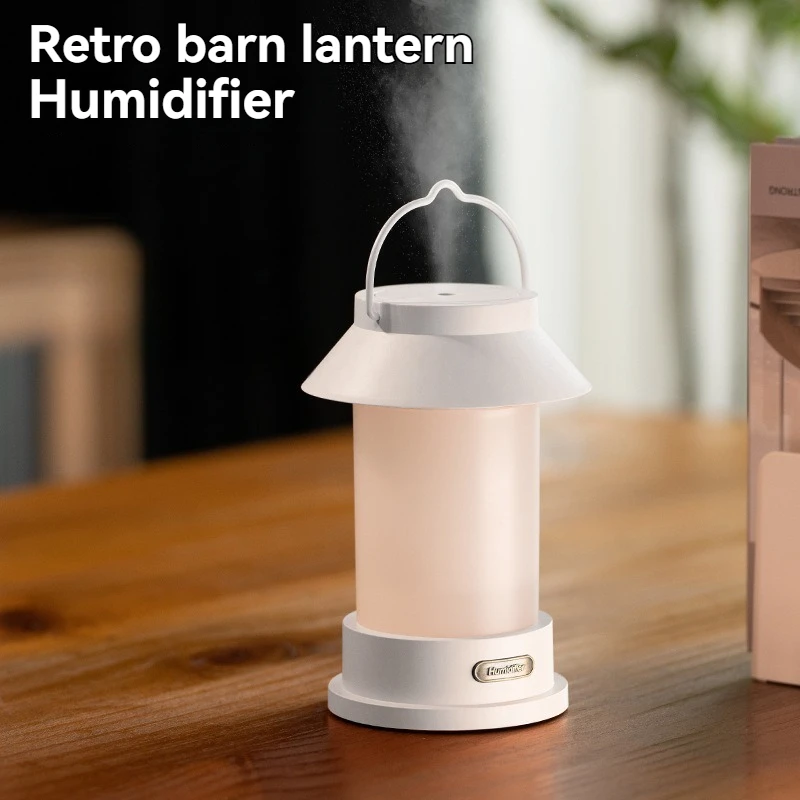 "مرطب الهواء ذو الطراز العتيق والإضاءة الليلية - مرطب هواء لسطح المكتب USB مع تشغيل هادئ لمكتب المكتب المنزلي