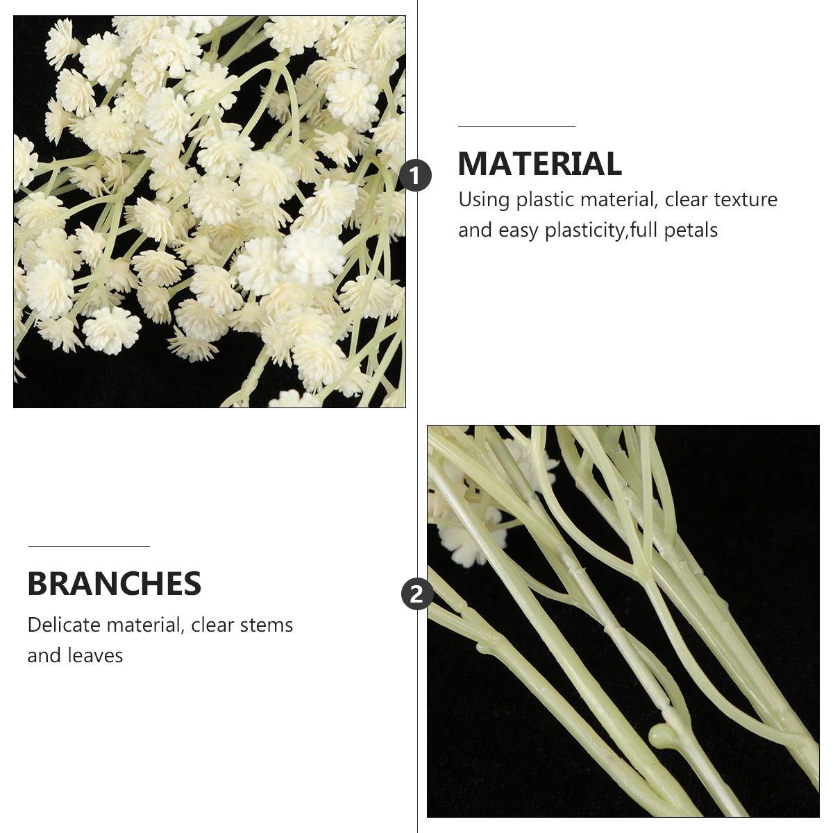 

2 Pcs Imitation Plants Real Looking Artificial Flowers Faux Decoration Fake Vase Realistic Small