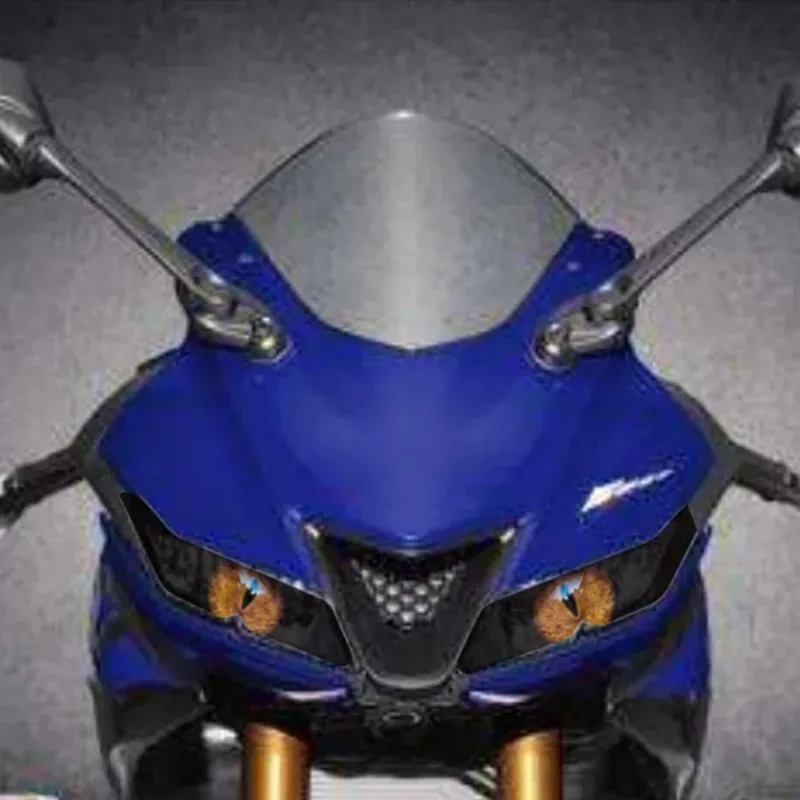 For YAMAHA YZF R15 V3 17-19 Motorcycle Accessories Front Fairing Headlight Sticker Guard Sticker - 4