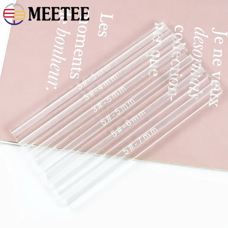 Acrylic 3# 5# Zipper Gluing Anti-overflow Ruler DIY Handmade Leather Craft Tools Plastic Zippers Glue Tool Tailoring Accessories