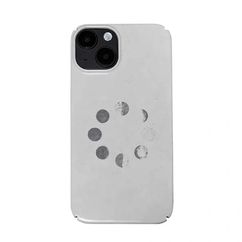 

Ins Gray Circle Illustration Phone Case for IPHONE 17 Air 16E 15 PROMAX 14 Plus 13 12 MINI 11 PRO 16Plus XR Acrylic Phone Cover