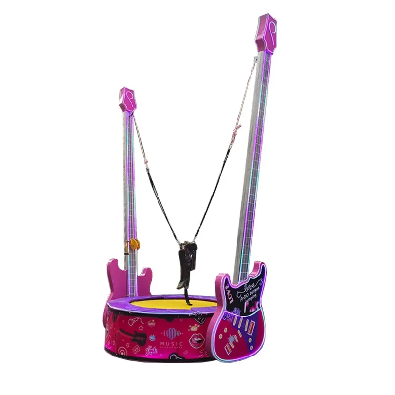 2026 Large Bungee Jumping Trampoline Outdoor Electric Bounce Equipment for Kids Adults