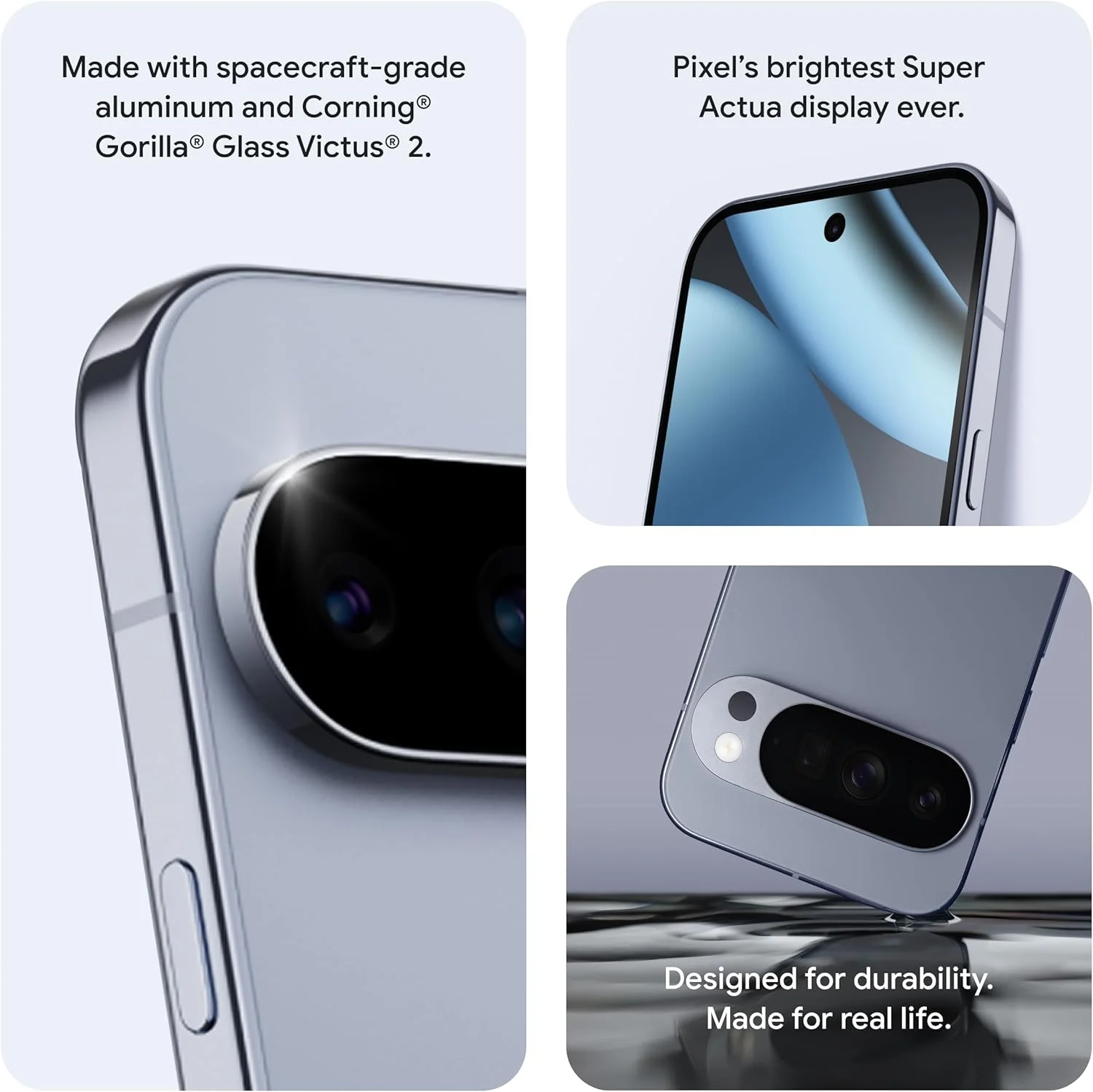 Google Pixel 10 Pro XL - 1 نانو SIM + 1 eSIM، Tensor G5، بطارية شحن سريع 24 ساعة أو زائد وشاشة Super Actua"