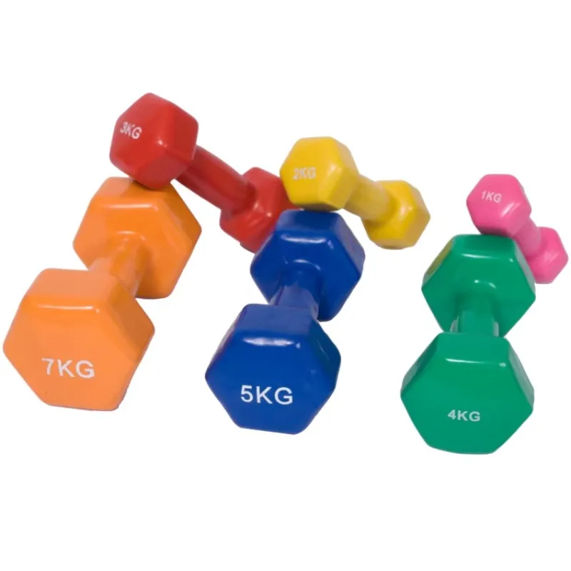 

Высококачественный цветной детский и женский виниловый неопреновый набор гантелей 2 кг