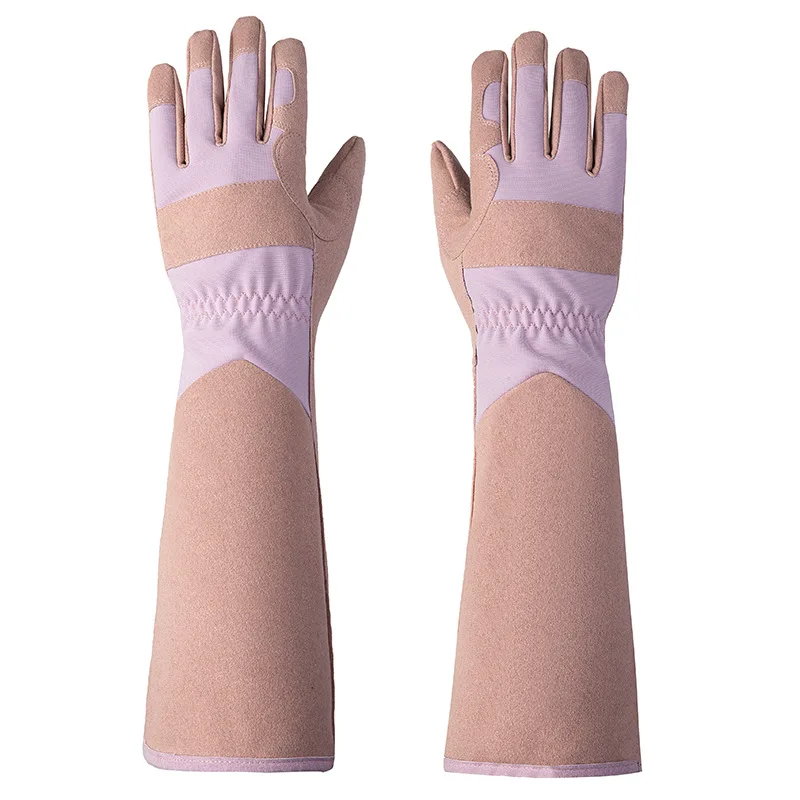 Ladies Garden Work Gloves Flexible Comfort Breathable Thorn Proof Protective Gloves for Outdoor Yard Planting Pruning