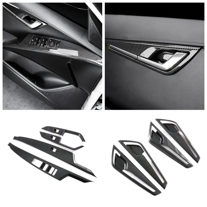 

LHD For Kia Niro SG2 2022 2023 Interior Accessories Car Window Lift Switch Button Sticker Door Handle Catch Protection Cover